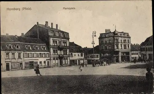 Ak Homburg in der Pfalz Saarland, Marktplatz