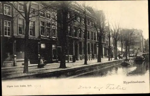 Ak Delft Südholland Niederlande, Hypolitusbuurt