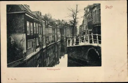 Ak Delft Südholland Niederlande, Voldersgracht