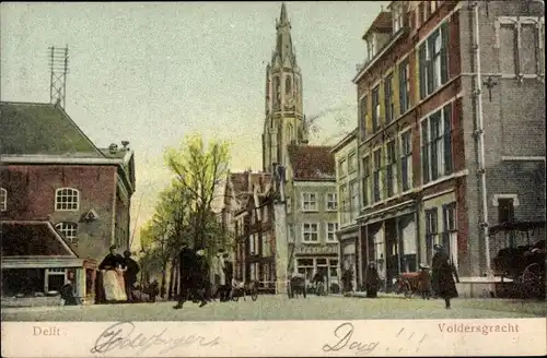 Ak Delft Südholland Niederlande, Voldersgracht
