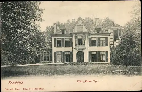 Ak Soestdijk Utrecht Niederlande, Villa Vrede Hof
