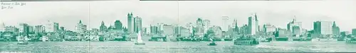 Klapp Ak New York City USA, Panorama of New York, River Front
