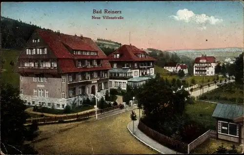Ak Duszniki Zdrój Bad Reinerz Schlesien, Neue Villenstraße