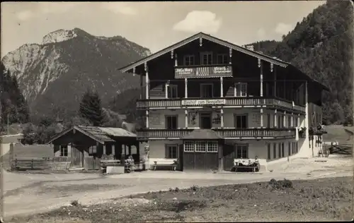 Foto Ak Seegatterl Reit im Winkl Oberbayern, Gasthof zum Seegatterl 