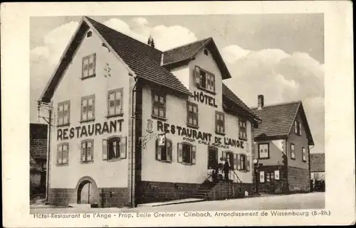 Ak Climbach Klimbach Elsass Bas Rhin, Hotel Restaurant de l'Ange