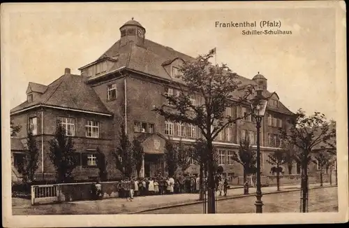 Ak Frankenthal in der Pfalz, Schiller-Schulhaus