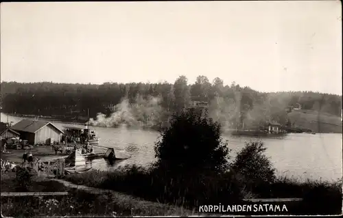 Foto Ak Korpilahti Finnland, Uferpartie, Korpilahden satama