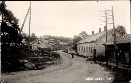 Foto Ak Korpilahti Finnland, Dorfpartie