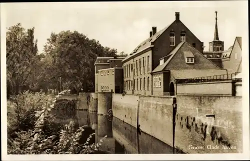 Ak Grave Nordbrabant Niederlande, Oude haven