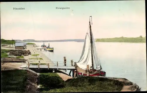 Ak Heusden Nordbrabant, Riviergezicht