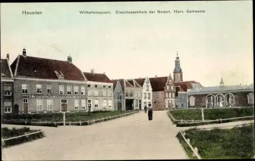 Ak Heusden Nordbrabant, Wilhelminaplein, Diaconessenhuis der Ned. Herv. Gemeente