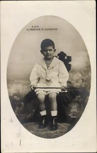 Ak Il Principe di Piemonte, König Umberto II als Kind, Portrait