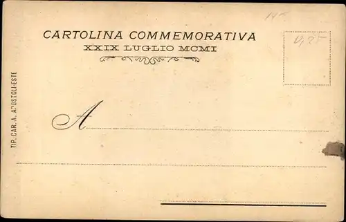 Ak Umberto I, König von Italien, Portrait in Uniform, Orden