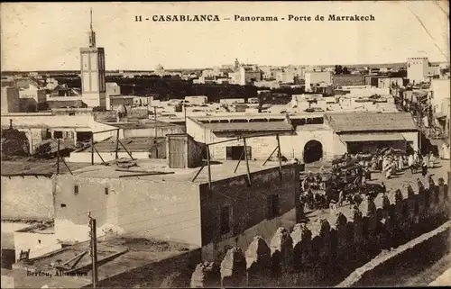 Ak Casablanca Marokko, Panorama, Porte de Marrakech