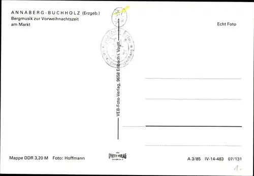 Ak Annaberg Buchholz im Erzgebirge, Bergmusik zur Vorweihnachtszeit