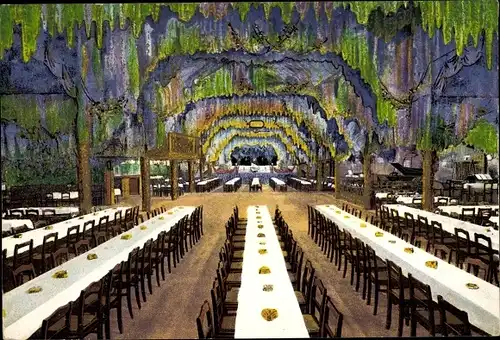 Ak Annaberg Buchholz Erzgebirge, Festhalle und Keglerheim, Blaue Grotte von Capri