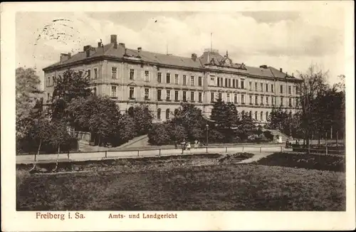 Ak Freiberg in Sachsen, Amts- und Landgericht