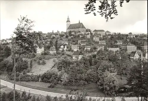 Ak Schneeberg im Erzgebirge, Panorama mit Kirche