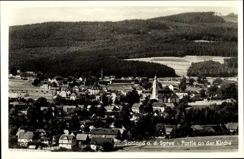 Ak Sohland an der Spree in Sachsen, Partie an der Kirche