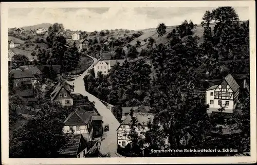 Ak Reinhardsdorf Schöna in Sachsen, Blick auf den Ort