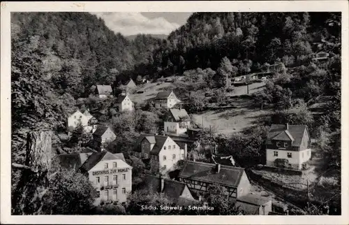 Ak Schmilka Bad Schandau Sächsische Schweiz, Blick auf den Ort