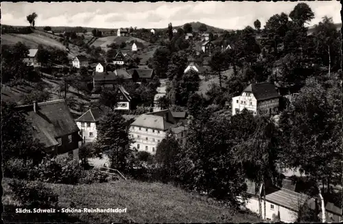 Ak Reinhardtsdorf Schöna Sächsische Schweiz, Blick auf den Ort