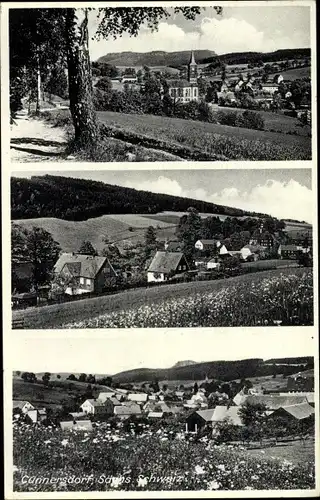 Ak Cunnersdorf Hohnstein Sächsische Schweiz, Gesamtansicht