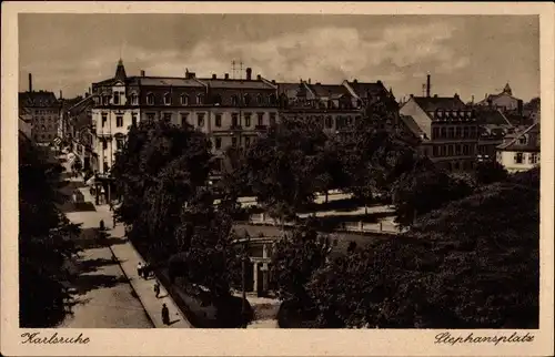 Ak Karlsruhe in Baden, Stephansplatz