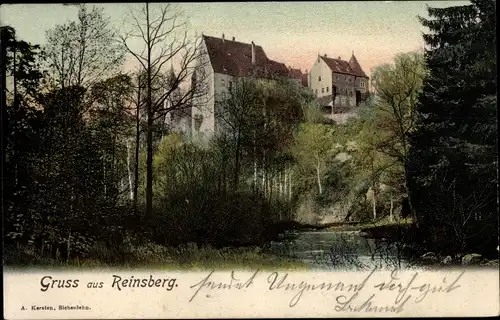 Ak Reinsberg in Sachsen, Teilansicht