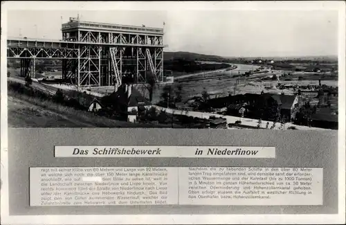 Ak Niederfinow im Barnim, Schiffshebewerk, Hebewerks-Gaststätte