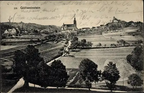 Ak Gößweinstein in Oberfranken, Panorama vom Ort und Umgebung