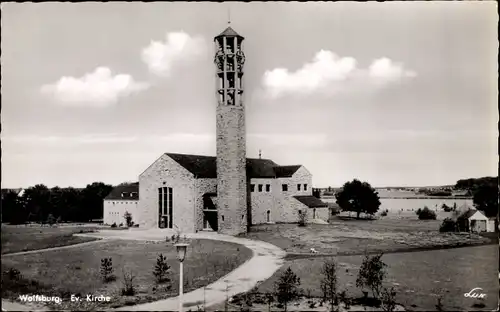 Ak Wolfsburg in Niedersachsen, Evangelische Kirche