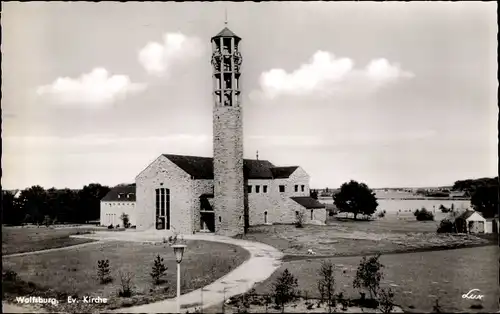 Ak Laagberg Wolfsburg in Niedersachsen, Evangelische Kirche
