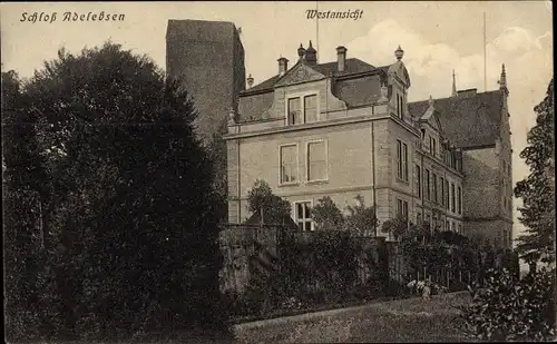 Ak Adelebsen am Solling, Schloss, Westansicht