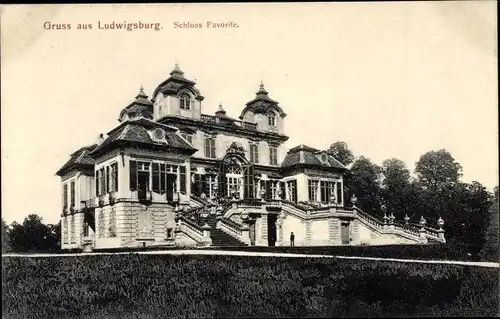 Ak Ludwigsburg in Württemberg, Schloss Favorite