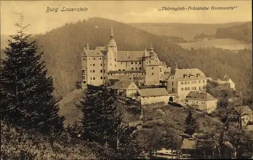 Ak Lauenstein Ludwigsstadt in Oberfranken, Burg Lauenstein