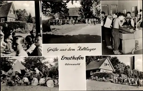 Ak Ernsthofen im Odenwald Modautal, Zeltlager