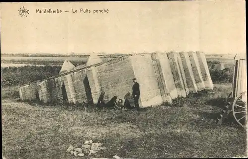 Ak Middelkerke Westflandern, Le Puits penche