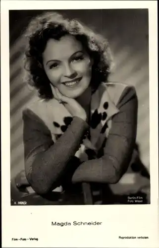 Ak Schauspielerin Magda Schneider, Berlin Film, Portrait