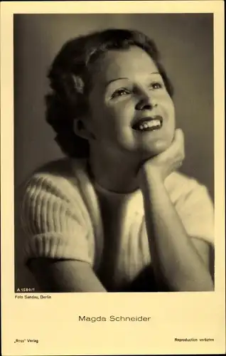 Ak Schauspielerin Magda Schneider, Portrait