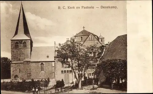 Ak Denekamp Overijssel Niederlande, R. C. Kerk en Pastorie