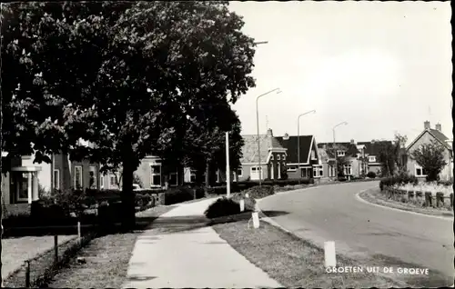 Ak De Groeve Drenthe Niederlande, Straßenpartie