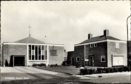 Ak Borger Odoorn Drenthe Niederlande, Geref. Kerk