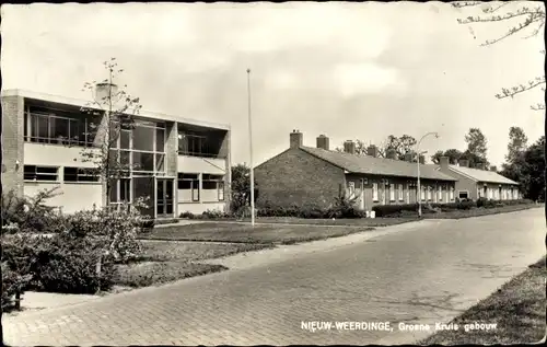 Ak Nieuw Weerdinge Drenthe Niederlande, Groene kruis gebouw