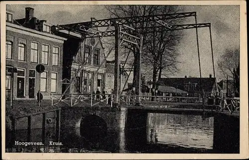 Ak Hoogeveen Drenthe, Kruis, brug