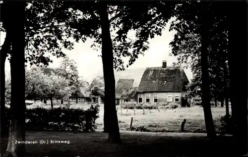 Ak Zwinderen Drenthe, Brinkweg