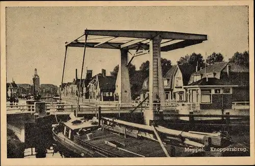 Ak Meppel Drenthe Niederlande, Knoppersbrug