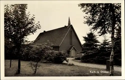 Foto Ak Drijber Drenthe Niederlande, Kerk