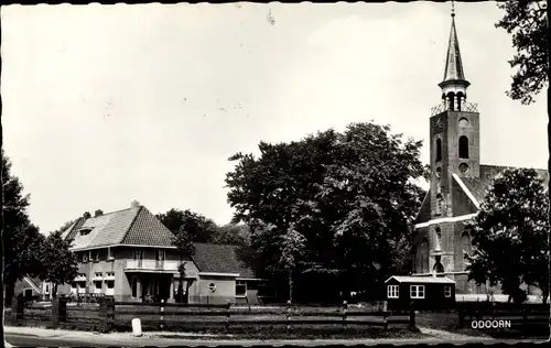 Ak Odoorn Drenthe Niederlande, Pension Ottens, Kerk