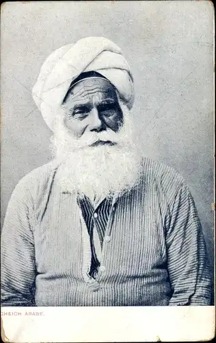 Ak Cheich Arabe, Ägypter mit Turban, Portrait